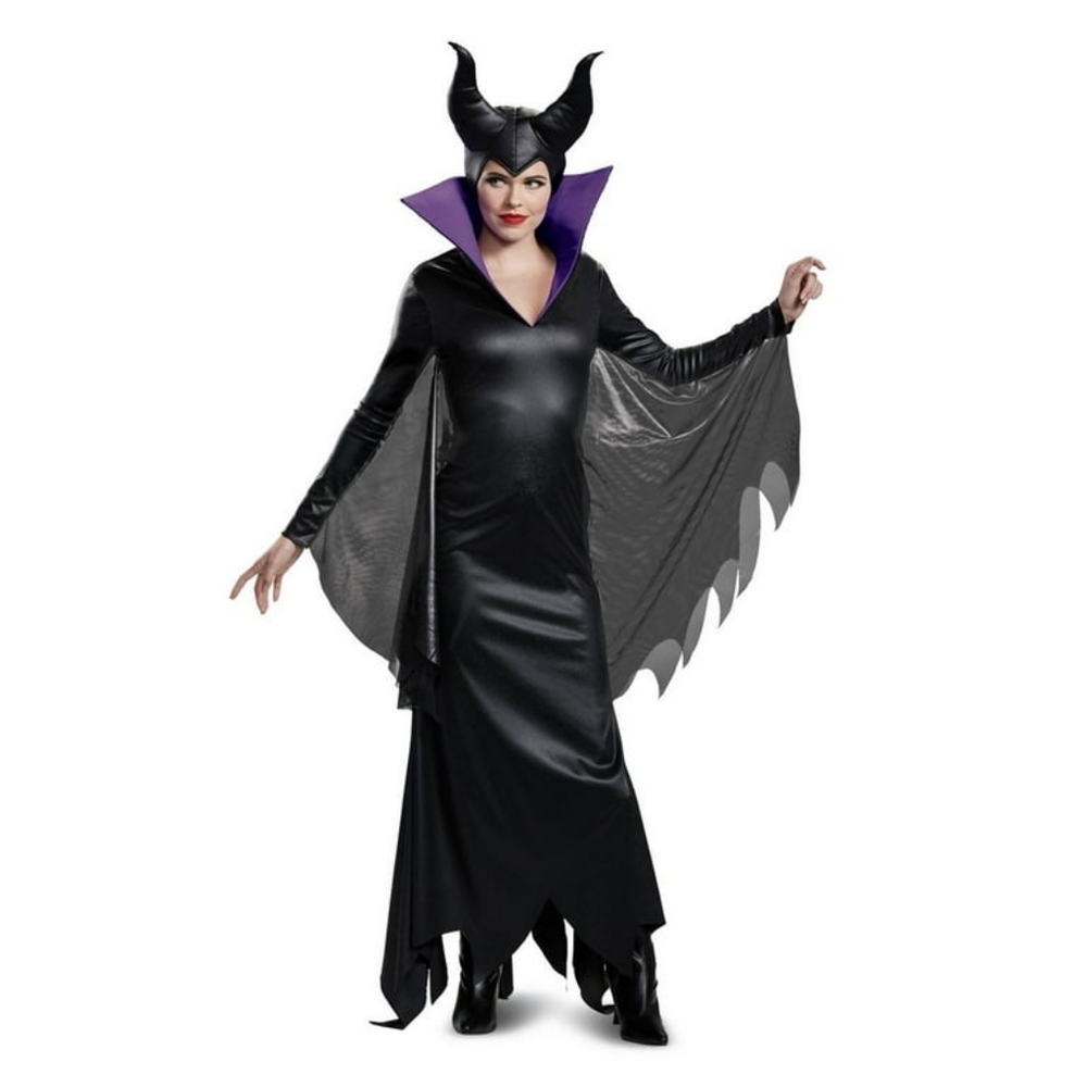 Maleficent Adult Small Costume with Horned Headpiece